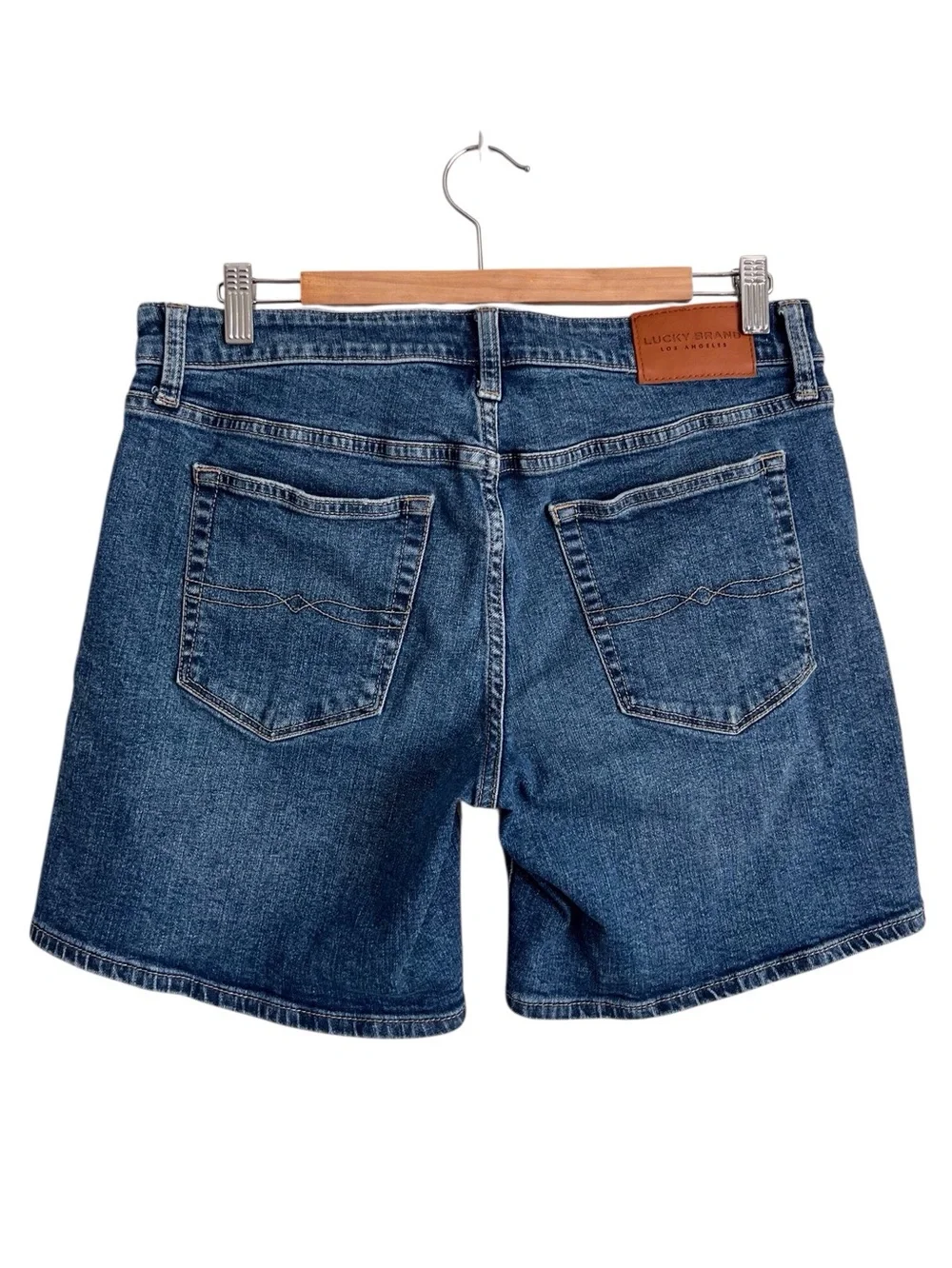 Lucky Brand Women’s Denim Shorts Long Inseam Bermuda Retro Y2K Casual Size 8/29